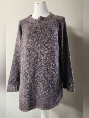Cozy Grey Knit Women's Sweater